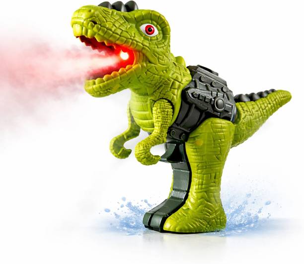 Little_Timo Dinosaur Mist Spray Smoke Gun with Light Sound Water Blaster for Kids 2-6 Years