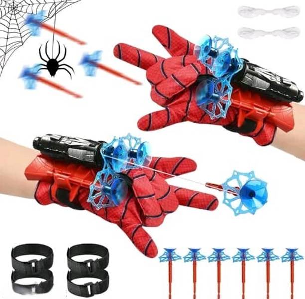 Pluspicks 2 Pieces Spider Man Web Shooter Toy, Heroic Web Shooting Action Toys for Kids