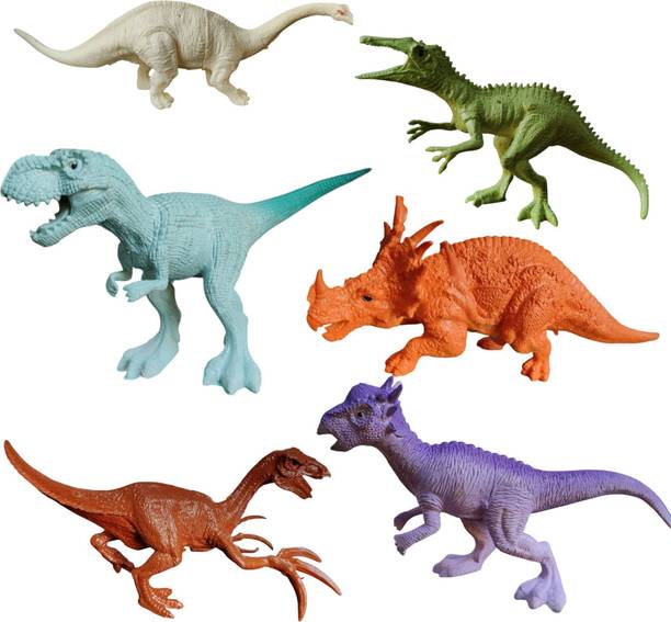 NAVRANGI 6 Pcs Dinosaur Toys for Kids | Educational Realistic dinosaur Gift Toys
