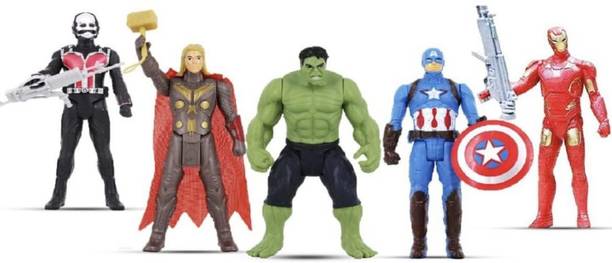 SWASHAA Avengers Super Hero Action Figure Toy Set For Kids. (Multicolor)