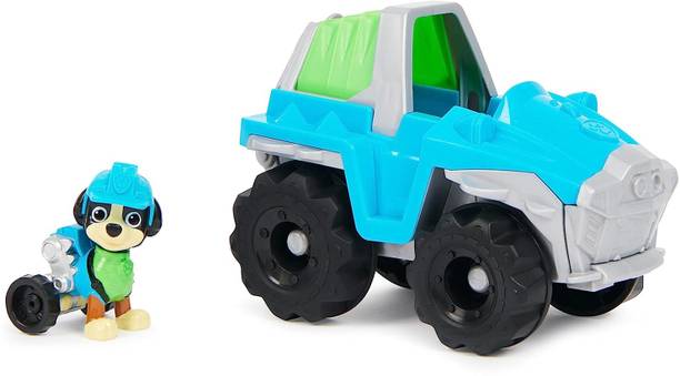 PAW PATROL Rex Basic Vehicle with Collectible Figure Toy for Kids Aged 3 and Up