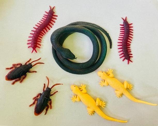 Vedy kids toys snake,centipede kankhajura & cockroach gang (set of 7)