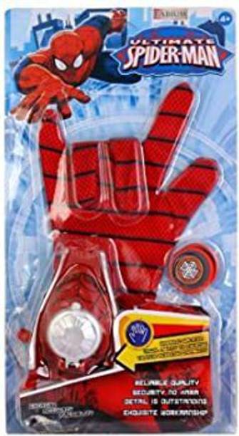 SATSA Spiderman Gloves with Disc Launcher, Light, Music Transmitter for Kids