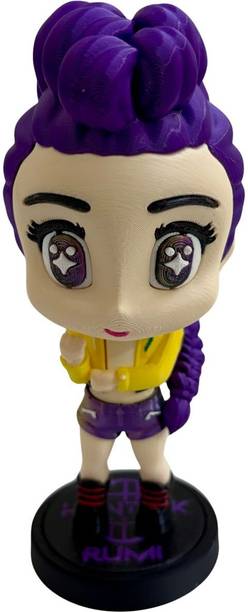 YellowCrown 3D Printed PLA Toy, 3DRumi Cute Chibi Girl Action Figure with Base Stand
