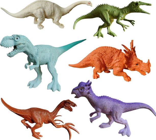 ZESTHOME Latest 6 Pcs Realistic Dinosaur Toys for Kids | Educational Jurassic Gift T