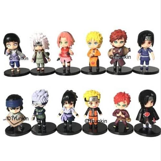 kenma Trunkin Anime 12 Pcs Action Figure PVC Set Collectible Sasuke Figurines Toy Set Multicolor