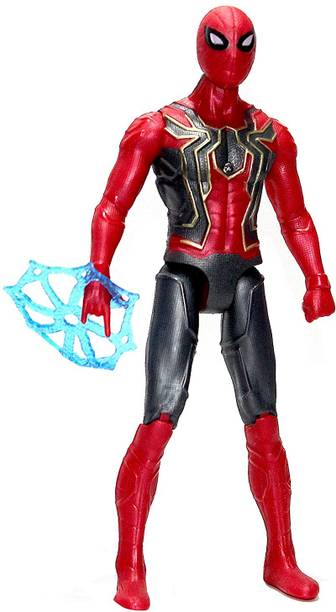 K A Enterprises Spider Man Action Figure Toy | Inbuild Light | Big in Size (Spider Man 8 Inch)