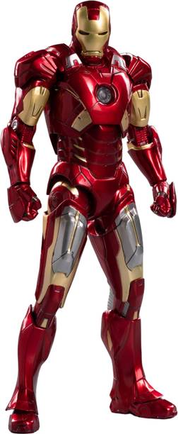 MARVEL ZD Toys Iron Man MK7 Action Figure Collectible - 7 Inch with LED, Ages 15+