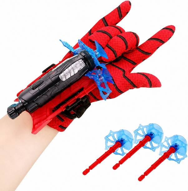 Plado Spider Web Shooter Glove with Wrist Launcher, Soft Suction Darts