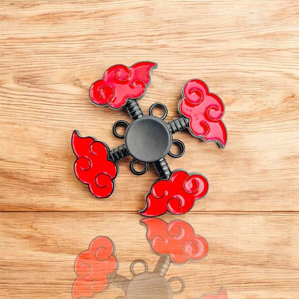 SSAppliances Naruto-Themed Red Metal Fidget Spinner | Ultra Speed Anime Rotating Toy