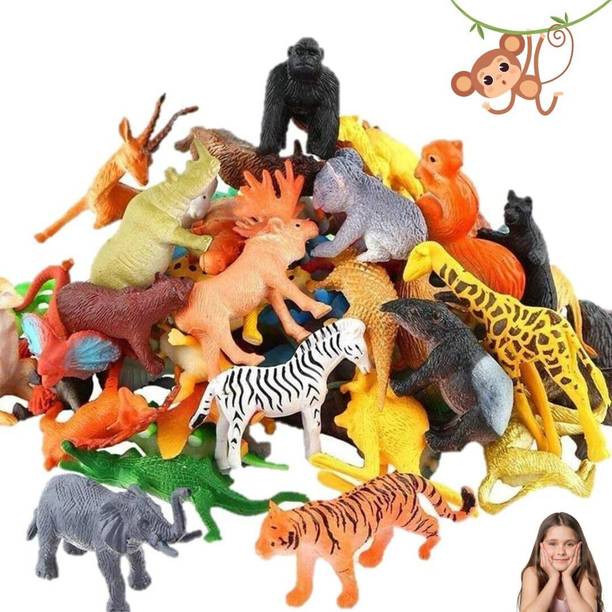 ZESTHOME 12 Pcs Small wild Animal Toys for Kids 3+ years – Jungle Animal Toys