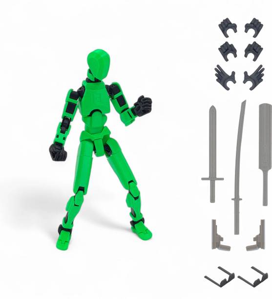 qwik3D Dummy 13 Action Figure Robot | Fully Articulated | 3D Printed (5.5inches)