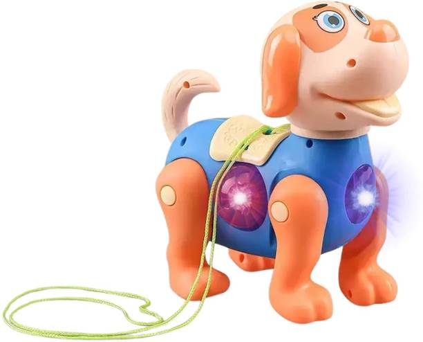 Kids Mandi Shine Interactive Dog Robot Toy with Light and Sound | Walking Pet
