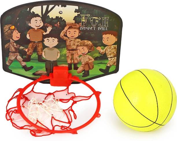 asian FOJI Theme Kids Basketball Set with Hoop Net & Ball – Indoor Outdoor To