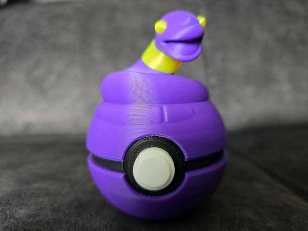 Yup That 3D Guy Ekans Pokeball-It Opens (3D printed and hand painted)