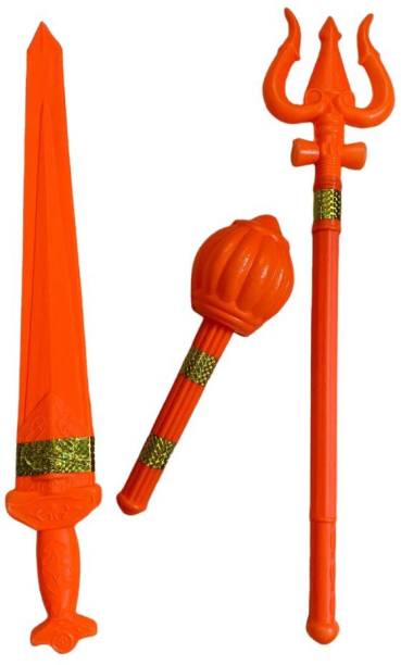 Prapti Mart Plastic Shiv Trishul Sword Gada Toys for Ki...