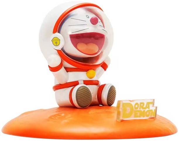 Mubco Doraemon Happy Planet Series Anime Figure Phone Holder Desktop Ornaments Toys