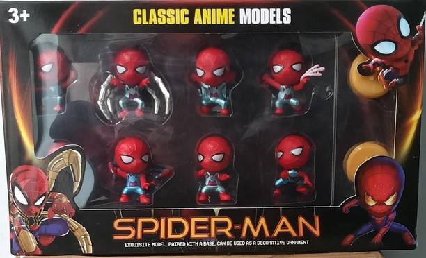 Tgame Spider-man classic anime models figures 8IN1 pcs set