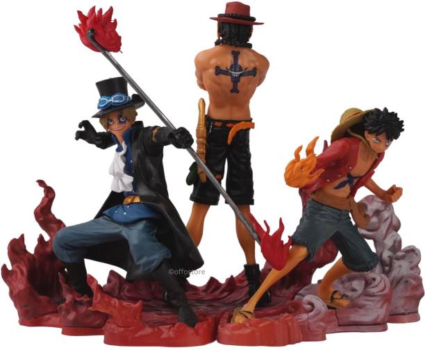 OFFO OnePiece Anime Set Of 3 Action Figures For Home Decor and Study Table
