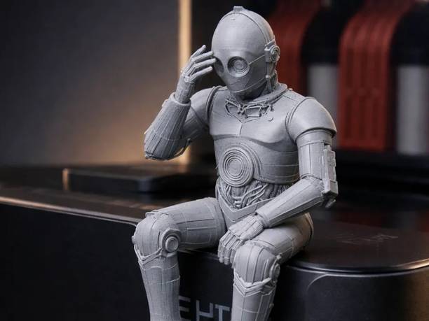 aindiancart The Thinking C-3PO Edge Sitter | 3D Printed Shelf Sitter Figure