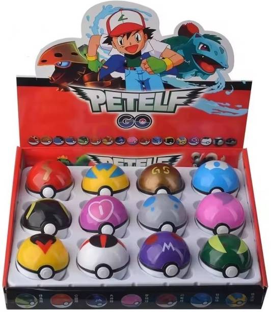 CrazyBuy 12 Pcs/Set 5cm Pocket Monster Anime Pikachu Action Figure Game Mini Poke Ball