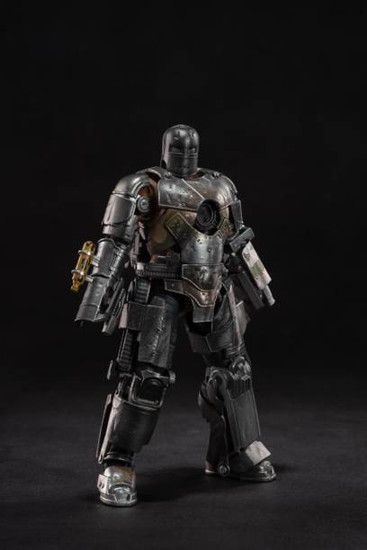 MARVEL Iron Man Mark 1 Action Figure With Lights, Interchangeable Parts, Collectibles Multicolor