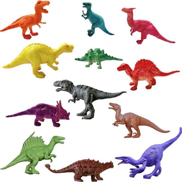 NAVRANGI 12 pcs Dinosaur Toy Set for Kids - Educational & Fun Playtime Collection Toys
