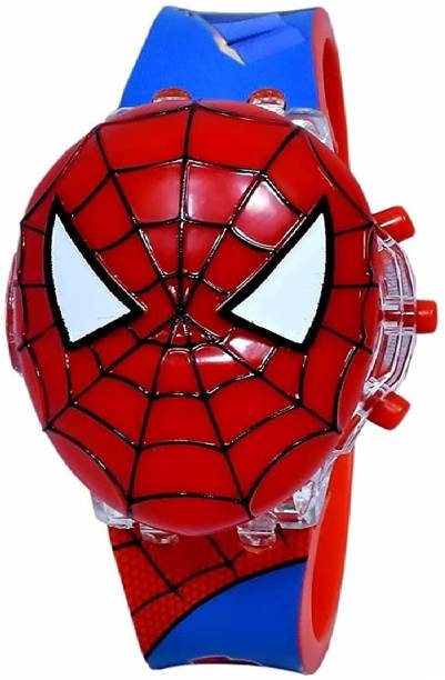 FLYmart Action Figure SpiderMan Face ToyWatch Music & L...