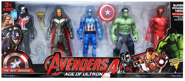 K A Enterprises Avengers-4 Toy Set Super hero Avengers Kids toy set