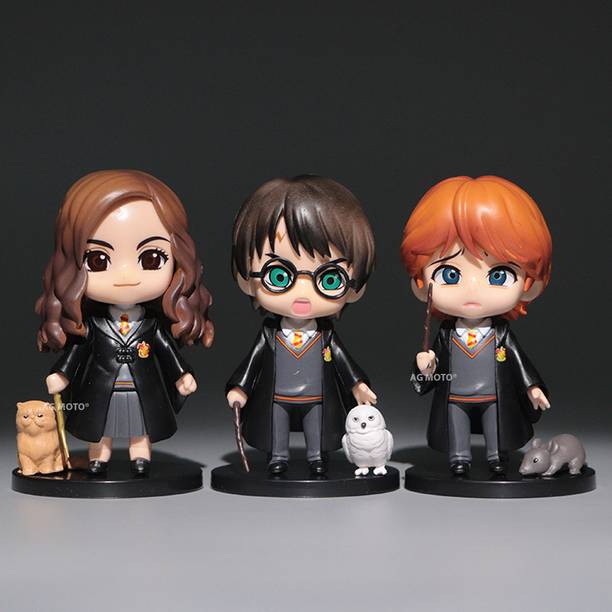 AG MOTO Harry Potter Action Figure Toy Figures Set of 3pcs 9cm Cute Toys For Kids