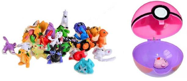 Delite New Combo POKEMON 24 Tiny Figures and One Poke Ball Random Toys Kids Cartoon