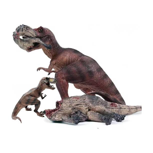 Mallexo 3PC T-rex Dinosaur Toys for Kids Prehistoric Animals Hunting Dinosaurs Figures