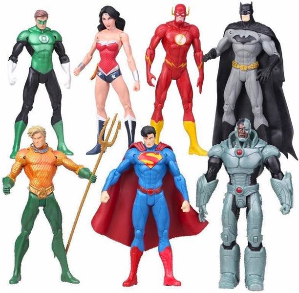 FOZZO-SK New DC Superman Batman 7 Super Hero Movie Justice League Action Figures 7 inch