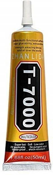 Axtella Multipurpose T-7000 Self Leveling Black Adhesive Glue for Jewelry, Rhinestone Craft work, Repair Touch Screen of All Mobile Phones (1.68 fl Oz) - Pack of 1 Adhesive