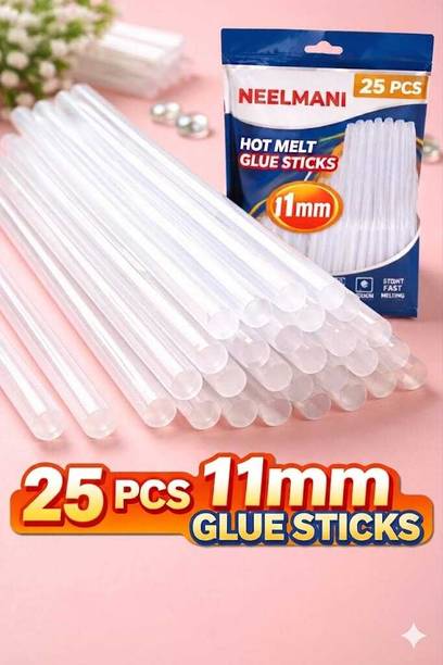 NEELMANI 25 PCS 11 MM TRANSPARENT GLUE STICKS Adhesive
