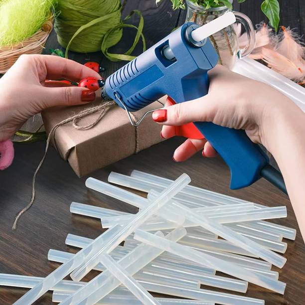 CJ CHILDREN'SJOY Hot Glue Sticks 7mm x 7 Inch Transparent High Temp Craft Glue 10 Pieces Adhesive
