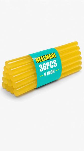 NEELMANI 11 MM YELLOW GLUE STICKS STRONG GUMMING PACK OF 36 PC Adhesive