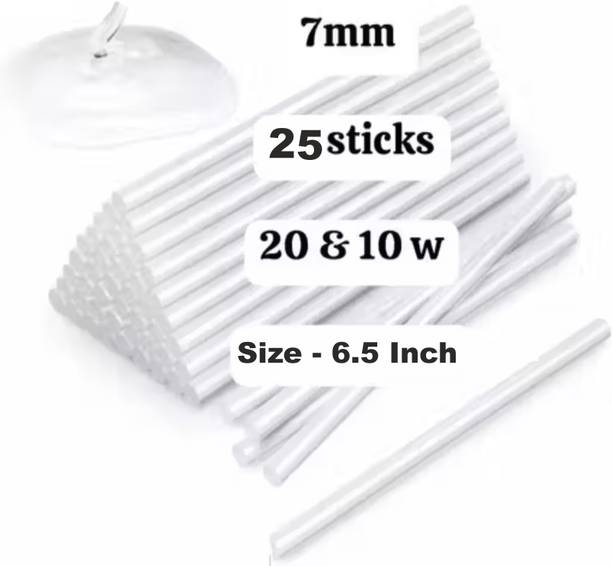 Happy Customise 7mm x165 mm Glue Sticks 25 Pcs Transparent Recommended only 10W to 20W Glue Gun Adhesive