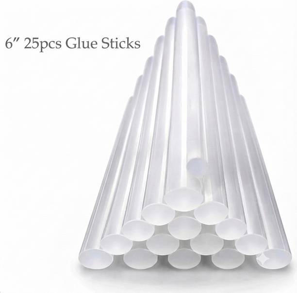 DELIVERYPAX Hot Glue Sticks for DIY & Repair 25 pcs Transparent Glue Gun Sticks 6in, 11mm - Adhesive