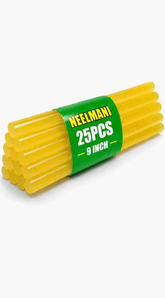 NEELMANI 11 MM YELLOW GLUE STICKS STRONG GUMMING PACK OF 25 PC Adhesive