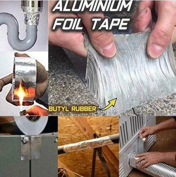 crockdile Waterproof Aluminium Rubber Tape for Repair and Leakage Solution Strong Adhesive Adhesive