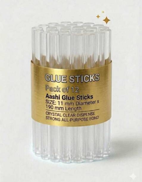 ashi 12 PCS 11 MM Transparent Glue Sticks For 40 to 100 Watts glue Gun Adhesive