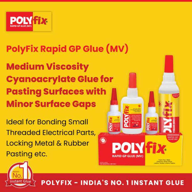 POLYFIX Rapid GP Glue(MV) for Rubber O-ring in electric metre, Gasket pasting in filters Adhesive