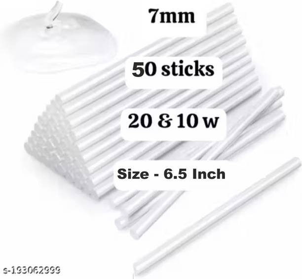 Happycustomise 7mm x165 mm Glue Sticks 50 Pcs Transparent Recommended only 10W to 20W Glue Gun Adhesive