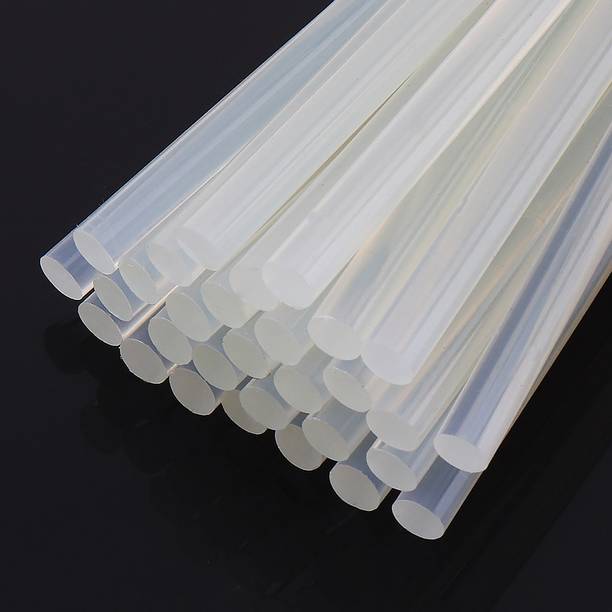 थेमिस्टो 7mm Transparent Hot Melt Glue Stick for 20w Glue Gun pack of 25 एडहेसिव