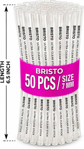 Bristo 7 MM 50 PCS TRANSPARENT GLUE STICKS FOR 20 WATT GLUE GUN Adhesive
