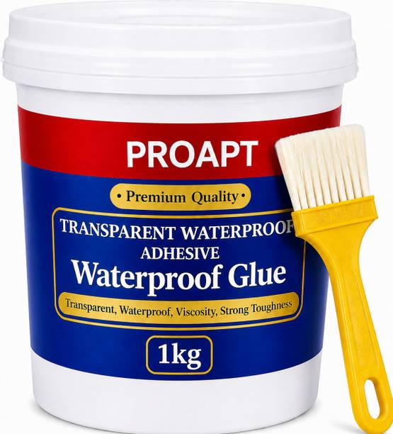 proapt Transparent Waterproof Adhesive Glue 1 Kg with Brush for Wall Roof Crack Repair Adhesive