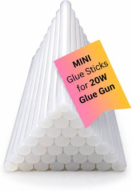 DELIVERYPAX Mini Hot Glue Stick for DIY 50pcs Low Drip for 20WGlue Gun Sticks 6in, 7mm Adhesive