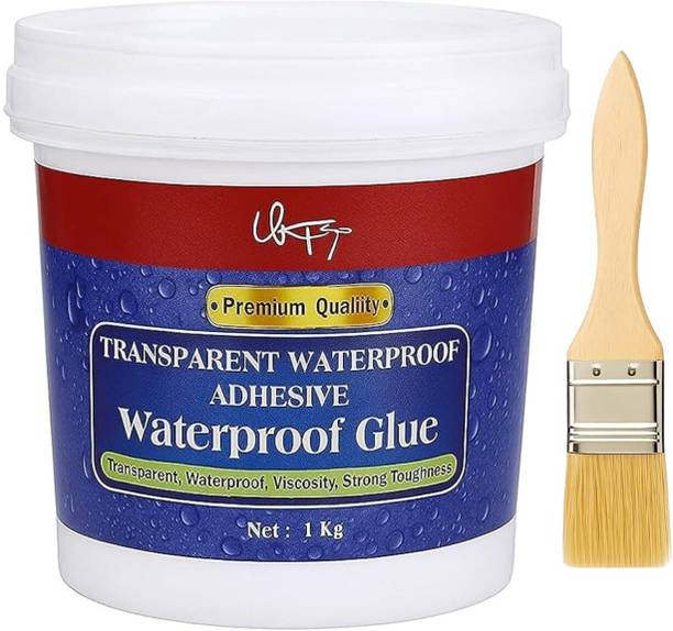 शुवांजिया 1 kg Crack Seal Glue with Brush | Transparent Waterproof Epoxy for Roof Repair एडहेसिव
