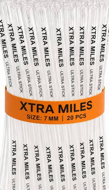 Xtra Miles 7MM 20 PCS TRANSPARENT GLUE STICKS FOR MINI(20 WATT ) GLUE GUN Adhesive